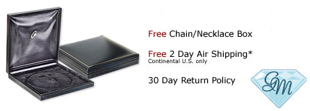 free chain/necklace box and free 2-Day Air Shipping (Continental U.S. only). 30-Day Return Policy
