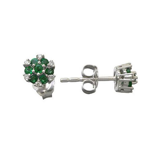 Emerald and Diamond Earrings