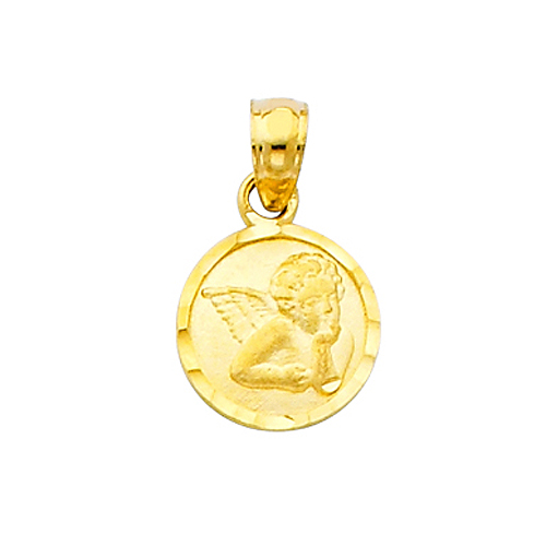 14K Yellow Gold Mini Angel Charm