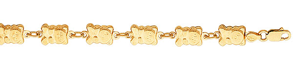 Hollow Teddy Bear Charm Bracelet