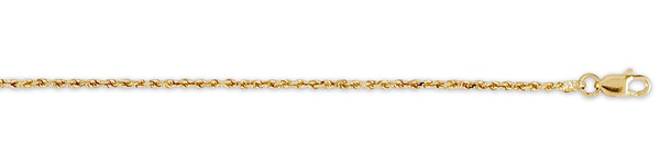 1.5mm Diamond Cut Rope Bracelet