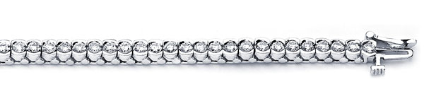 Bezel Set Diamond Tennis Bracelet