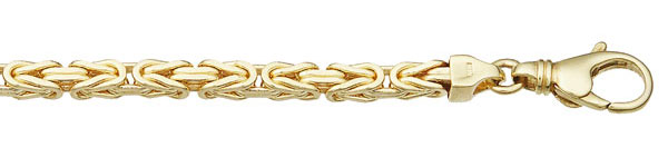 3.8mm 14K Gold Byzantine Chain