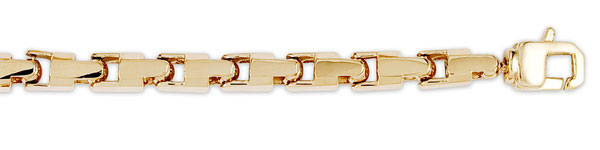 14k Yellow Gold Square Bullet Link Chain