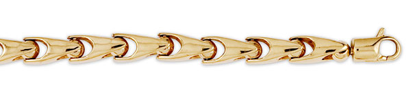 14K Yellow Gold Bullet Chain