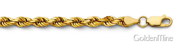 14k yellow gold rope necklace