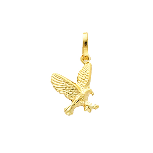 14K Yellow Gold Hawk Pendant