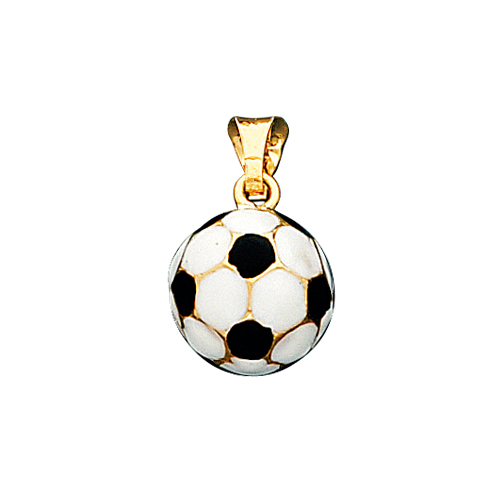 14K Enameled Soccer Ball Charm