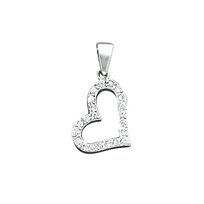 CZ Heart Charm