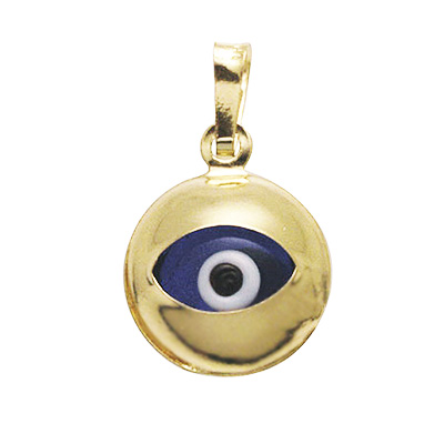 14k Yellow Gold Roaming Eye Charm