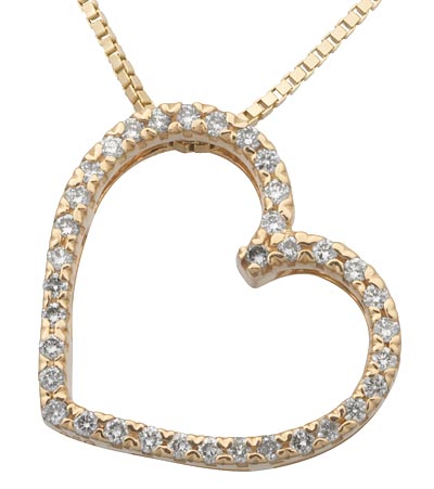 Diamond Heart Charm