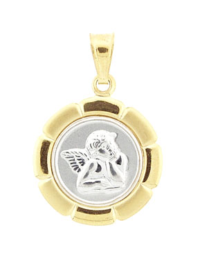 Two Tone Angel Charm