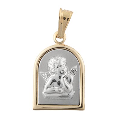 Two Tone Angel Charm