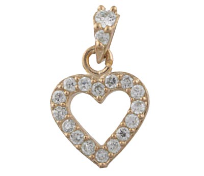 CZ Heart Pendant