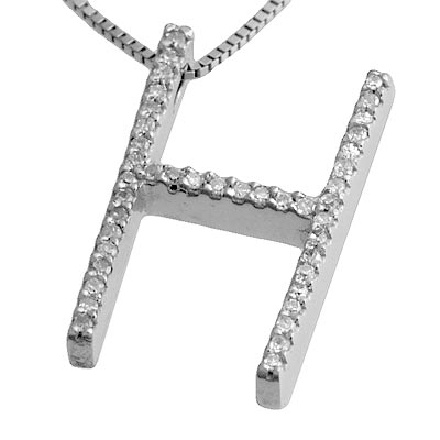 diamond initial pendants