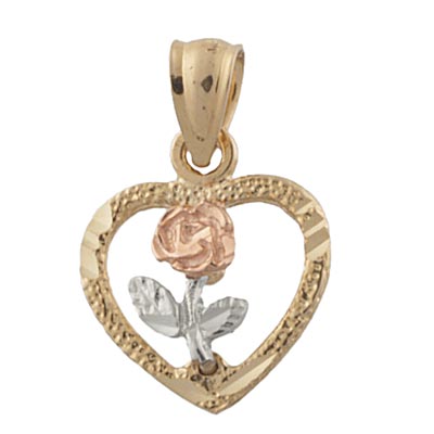 Rose Heart Charm