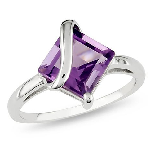 Sterling Silver 2.38 CT TGW Amethyst Fashion Ring