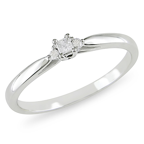 10K White Gold 0.07 CTW Diamond Engagement Ring
