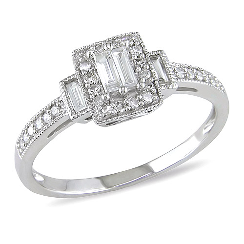 10K White Gold 0.33 CTW Diamond Engagement Ring
