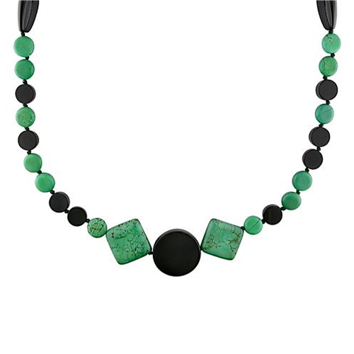 40 Malachite and Onyx Necklace