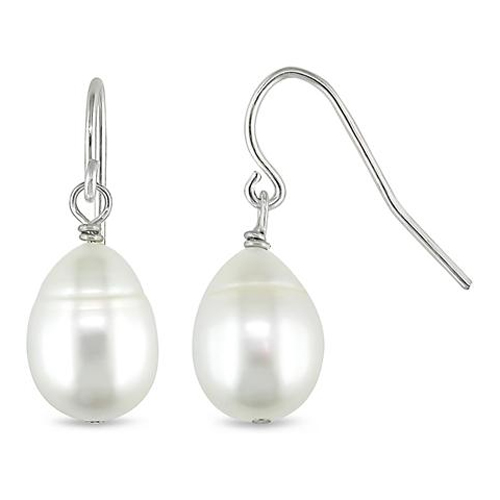 3pcs Set of 9-10mm FW Rice White/Pink/Black Pearl Hook Earrings with Brass Metal
