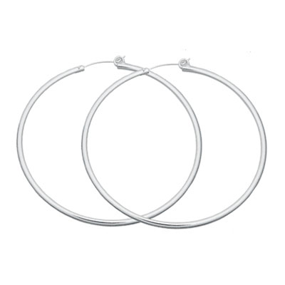 Large Silver Hoops