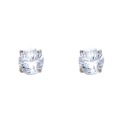 0.20 Carat Birthstone Cubic Zirconia Silver Earrings Different birthstones avail