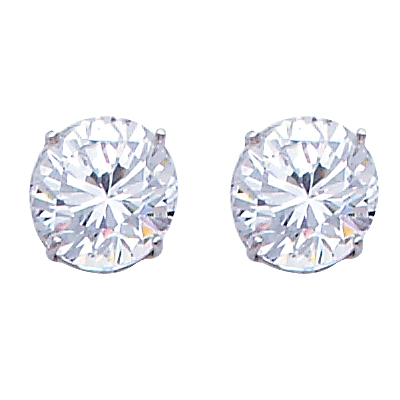 1.50 Carat Birthstone CZ Silver Earrings Different birthstones available