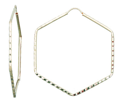 Faceted Hexagon Hoops jewelry