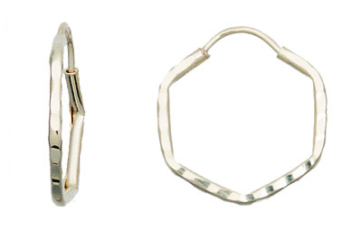 Faceted Hexagon Hoops jewelry
