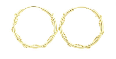 Swirl Wire Hoop Earrings jewelry