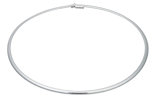 3mm Domed Omega Necklace