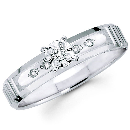 14K White Gold Dulcea Diamond Engagement Ring