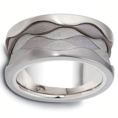11.50 mm Titanium  Gold Dora Wedding Band