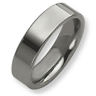 7mm Polished Flat Tungsten Band