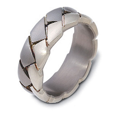 8.00 mm Titanium  Gold Dora Wedding Band