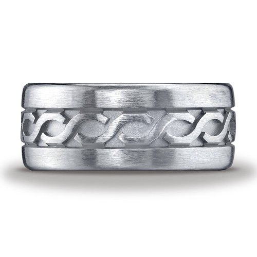 Argentium Silver 10mm Comfort Fit Celtic Knot Design Band