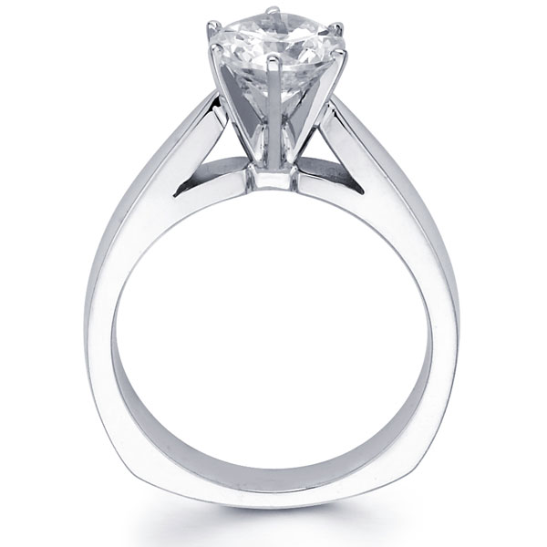 14K Round Diamond Cathedral Set Solitaire Engagement Ring 0.20 - 1.50 ct diamond solitaire rings