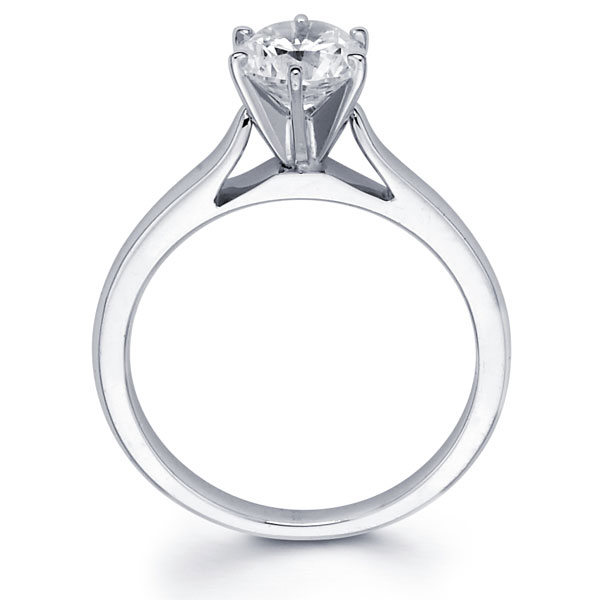 14K Round Diamond Solitaire Engagement Ring 0.20 - 1.50 ct