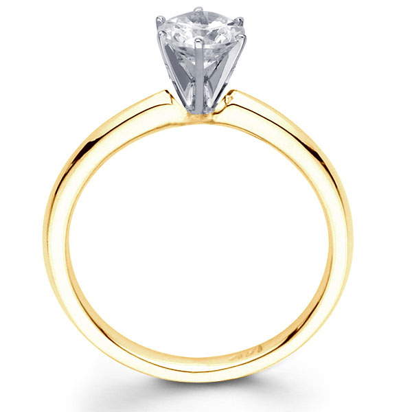 14K Gold Round Diamond Solitaire Engagement Ring 0.20 - 1.50 ct