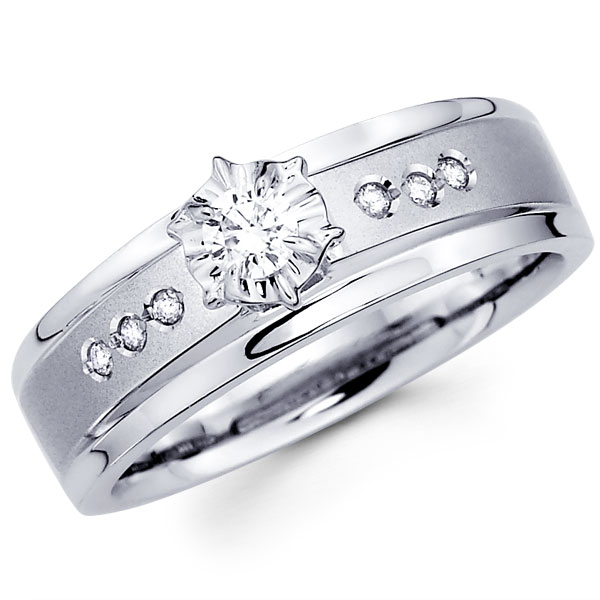 Round Diamond 14k Gold Engagement Ring