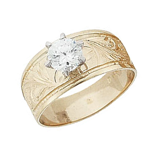Ladies CZ Solitaire Ring