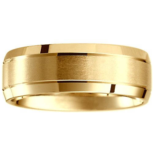 14k Polished and Satin Designer Band
