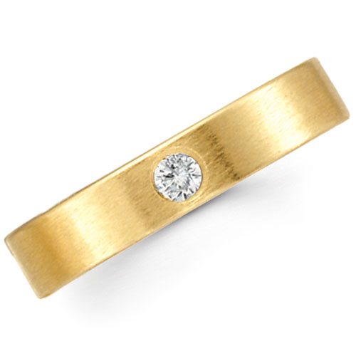 4mm Benchmark Diamond Flat Comfort Fit Promise Ring 0.06 ctw
