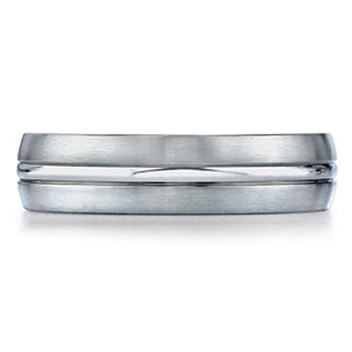 Brush and Polished 6mm Benchmark Forge Titanium Ring