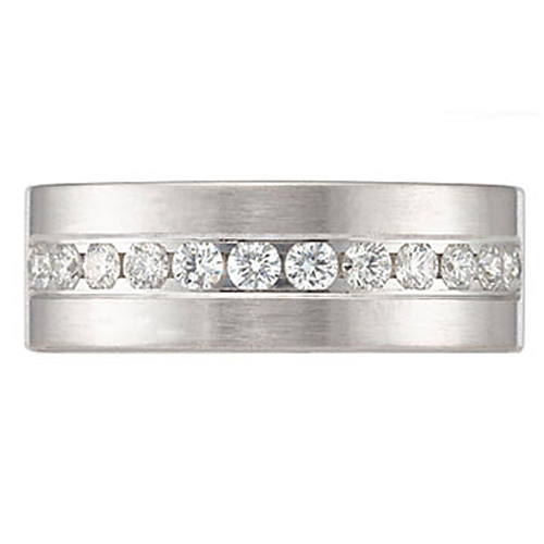 CLASSIC 14K WHITE GOLD WEDDING BAND 8MM - JEWELRYPAYLESS.COM