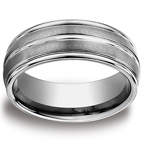 8mm Tungsten Designer Comfort Fit Wedding Band