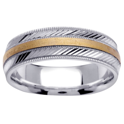 Two Tone6.50 mm 14K Two Tone Gold Wedding Band