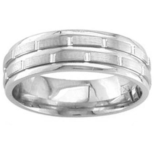 6.5mm 14k White Gold Band