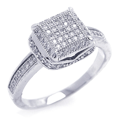 Sterling Silver Micro Pave Ring